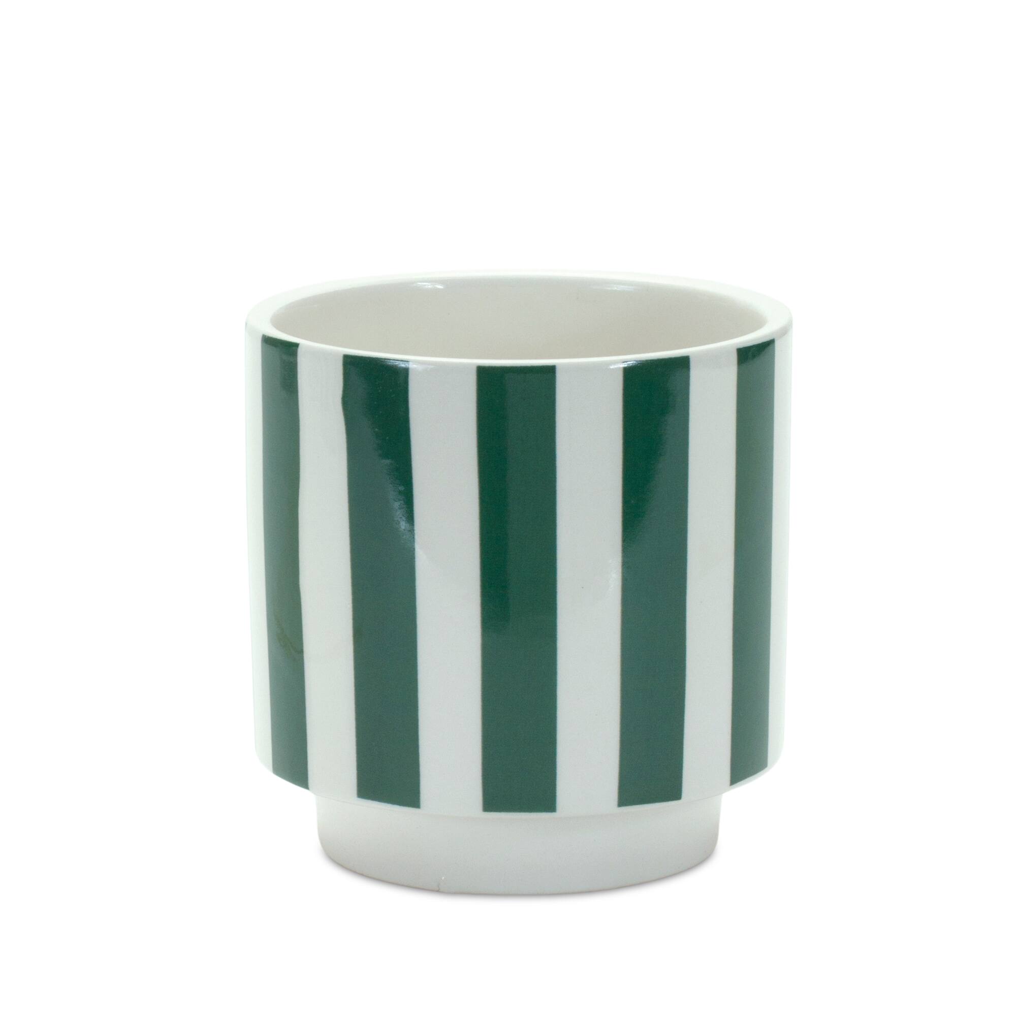 Decorative Striped Pot Set